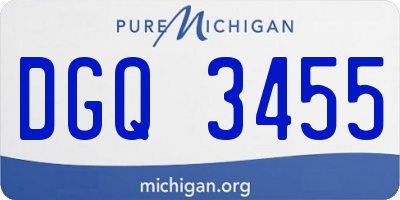MI license plate DGQ3455