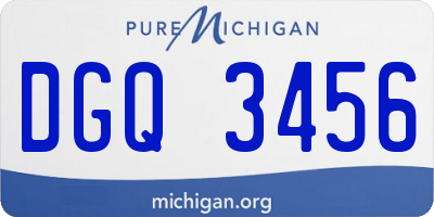 MI license plate DGQ3456