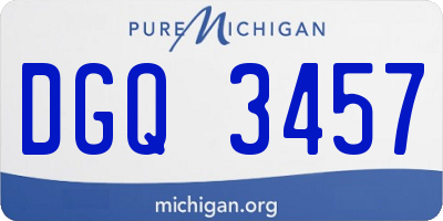 MI license plate DGQ3457