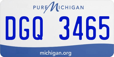 MI license plate DGQ3465