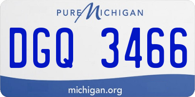 MI license plate DGQ3466
