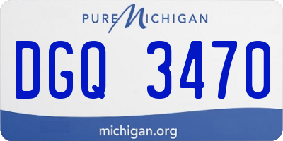 MI license plate DGQ3470