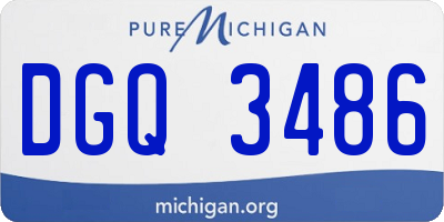 MI license plate DGQ3486