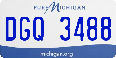 MI license plate DGQ3488