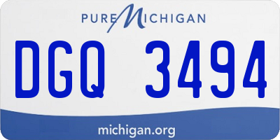 MI license plate DGQ3494
