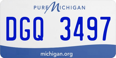 MI license plate DGQ3497