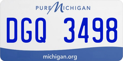 MI license plate DGQ3498
