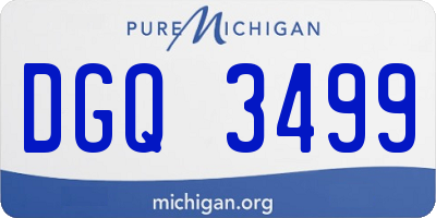 MI license plate DGQ3499