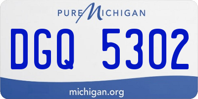 MI license plate DGQ5302