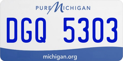 MI license plate DGQ5303