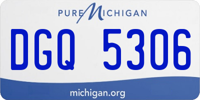 MI license plate DGQ5306
