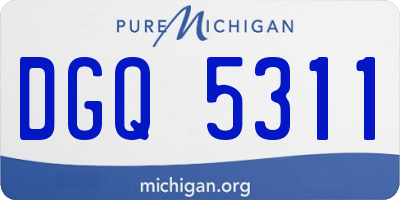 MI license plate DGQ5311
