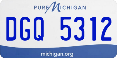 MI license plate DGQ5312