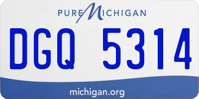 MI license plate DGQ5314
