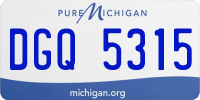 MI license plate DGQ5315