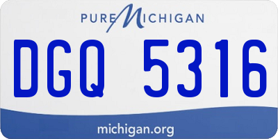 MI license plate DGQ5316