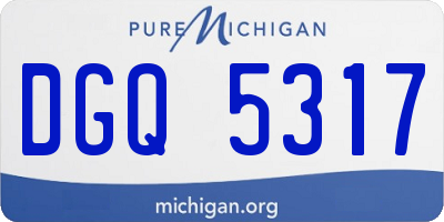 MI license plate DGQ5317