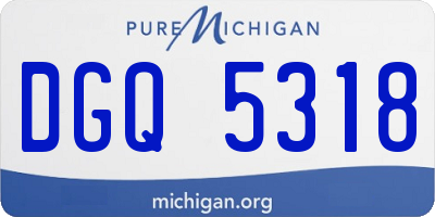 MI license plate DGQ5318