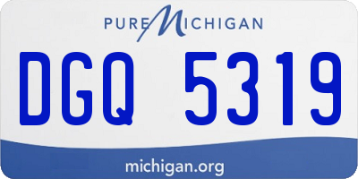 MI license plate DGQ5319