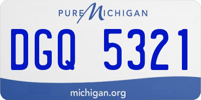 MI license plate DGQ5321