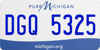 MI license plate DGQ5325