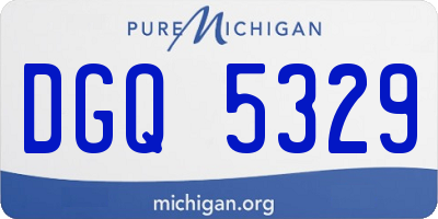 MI license plate DGQ5329