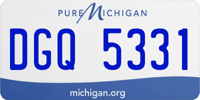 MI license plate DGQ5331