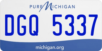 MI license plate DGQ5337
