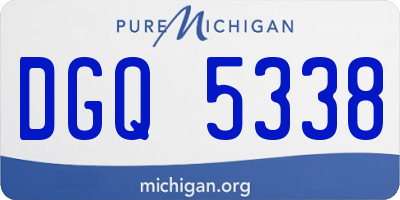 MI license plate DGQ5338