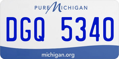 MI license plate DGQ5340