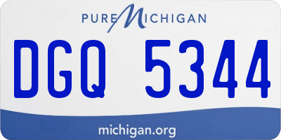 MI license plate DGQ5344