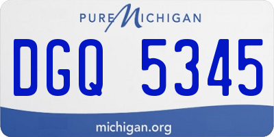 MI license plate DGQ5345