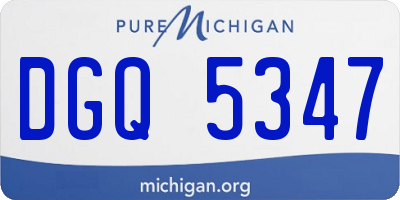 MI license plate DGQ5347
