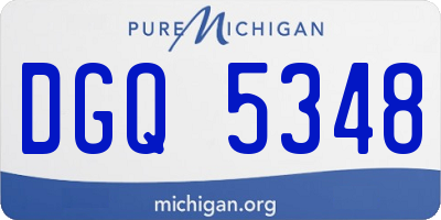 MI license plate DGQ5348