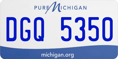 MI license plate DGQ5350