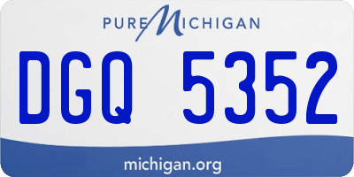 MI license plate DGQ5352