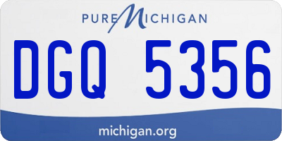 MI license plate DGQ5356