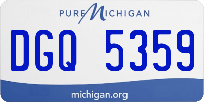 MI license plate DGQ5359