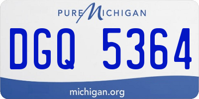 MI license plate DGQ5364