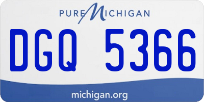 MI license plate DGQ5366