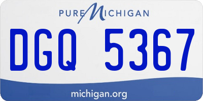 MI license plate DGQ5367