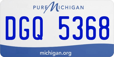 MI license plate DGQ5368