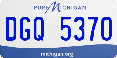 MI license plate DGQ5370