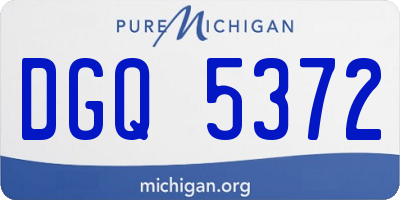 MI license plate DGQ5372