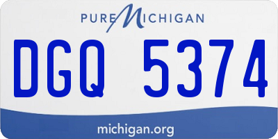 MI license plate DGQ5374