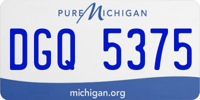 MI license plate DGQ5375