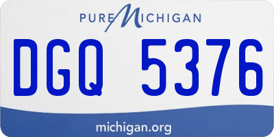 MI license plate DGQ5376