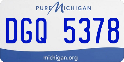 MI license plate DGQ5378