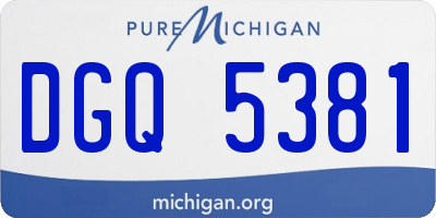 MI license plate DGQ5381
