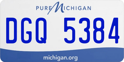 MI license plate DGQ5384